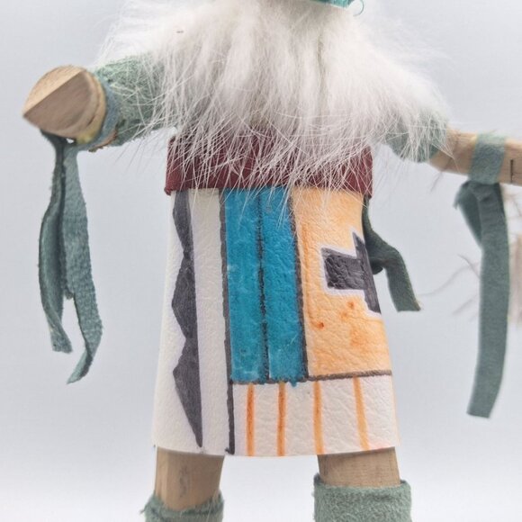 Kachina Handmade Doll Signed 7 Inch Star Whipper AM Native American Indian Art - Picture 10 of 12